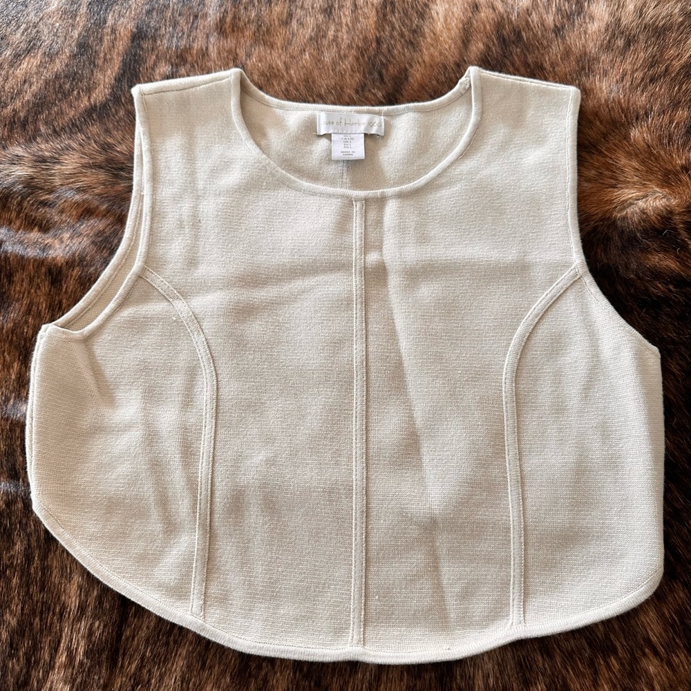 House of Harlow 1960 Cream Crop Top